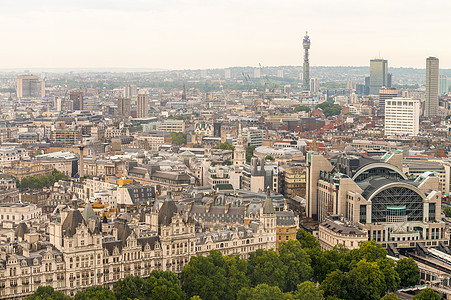 伦敦  美丽的空中城市天线旅游天际景观建筑物城市首都天空街道大教堂商业图片