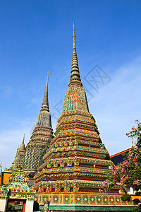 在泰国曼谷的Wat Pho 真实的泰国建筑文化艺术旅游旅行宗教建筑学佛塔地标寺庙吸引力图片