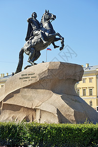 圣彼得堡彼得大帝的马术雕像铜骑马人图片
