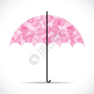 带有粉红灯泡库存矢量的伞式设计图片