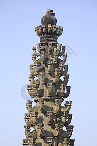 马萨斯瓦德附近的长瓦特什瓦尔寺的Deepmala亮柱建筑建筑学神社光柱活动柱子游客文化工艺历史图片