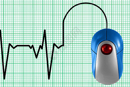 心电图ECG概念科学身体全球服务测量电脑通讯计算机检查心电图图片