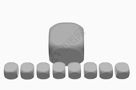 空白的多维数据集集合形状盒子骰子白色创造力元素设计正方形立方体商业背景图片