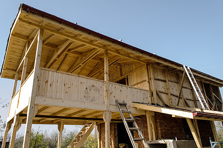 木林家园项目屋顶住宅桁架建筑师木工改造建筑托梁不动产图片