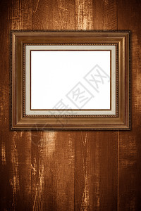 旧图片框古董乡村艺术镜子金子边界墙纸金属照片房间背景图片