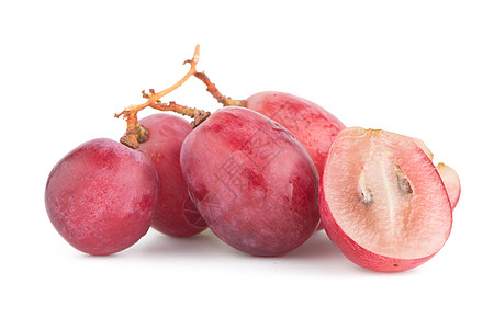 一堆红葡萄水滴食物生活健康饮食白色水果图片