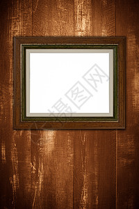 旧图片框木头金属框架古董边界墙纸镜子房间摄影插图背景图片