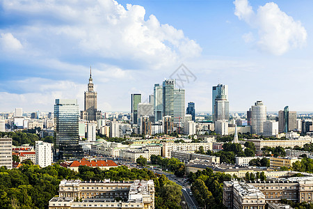 华沙全景景观风光街道城市天际文化都市房地产建筑物图片
