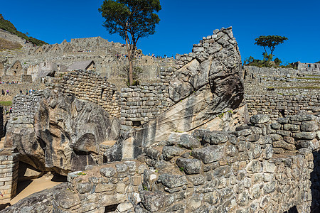 秃鹰寺庙马丘比丘废墟秘鲁安第斯山脉库斯科秘鲁图片