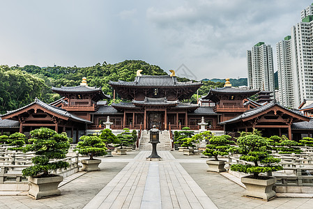 院子 香港九龙庭院名胜风景佛教徒建筑物寺庙宗教宝塔地标旅行图片