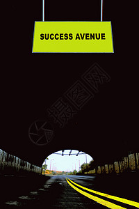 成功大道 概念商业想法指导失败插图街道成就运输路标隧道图片
