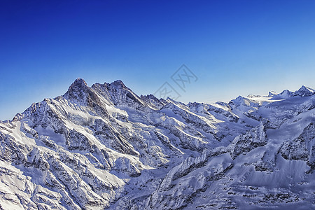 冬季的Jungfrau山脊直升机观察图片