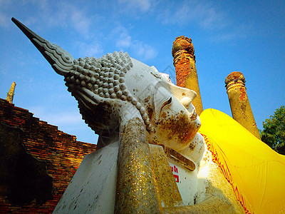 佛祖的石雕像宗教崇拜石头背景图片