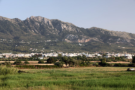 希腊科斯岛Zia的典型希腊村假期旅游丘陵白色山脉住宅建筑学文化蓝色观光图片