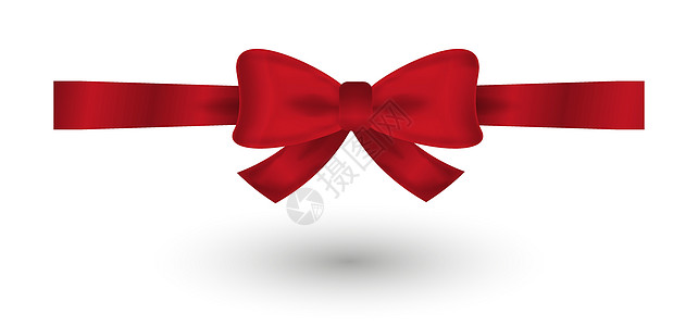 红色优雅的弓装饰风格装饰品网络惊喜优惠券磁带展示礼物领带图片