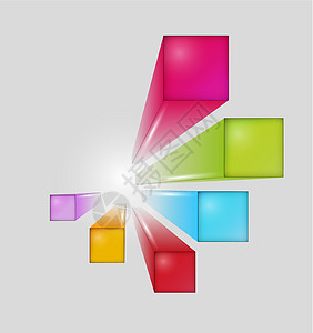 三维平方体艺术阴影样本空白插图框架立方体正方形马赛克红色图片