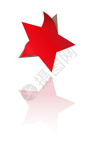 带有弯角的红色恒星星星标签价格插图卷曲圆圈空白店铺笔记徽章背景图片