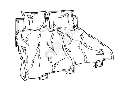 床铺草图图片
