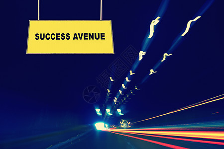 成功大道 概念商业失败成就想法指导路标街道插图隧道运输图片