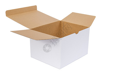 白色背景上的纸框包装零售正方形回收船运购物纸盒货物商品贮存图片