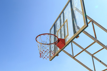 篮球圈和笼子体育娱乐游戏主题打篮球法庭木板篮板运动背景图片