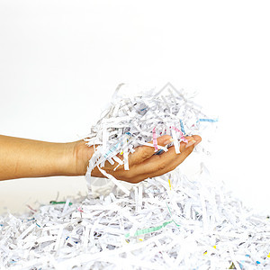 纸切割器的手持废纸垃圾字母工作废料身份条纹办公室文档回收文书图片