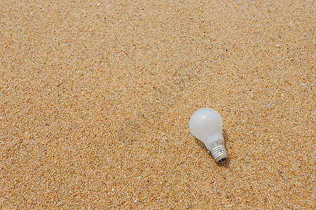 沙滩上的旧灯泡垃圾环境烧伤尘土力量玻璃回收白色生态图片