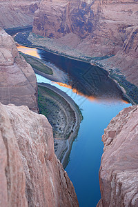 弯曲马蹄沙漠荒野地质学地标砂岩旅行岩石曲线远景公园图片