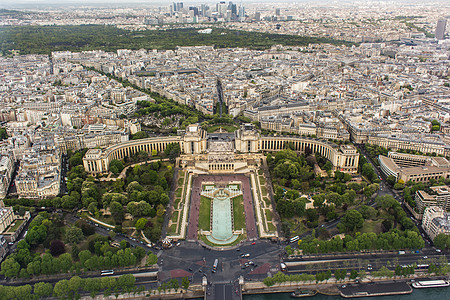 巴黎 从特罗卡德罗的埃菲尔铁塔游客街道假期建筑世界角落城市金属纪念碑旅行图片