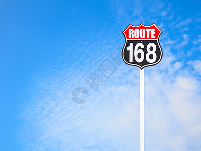 168条路标路标和蓝天图片