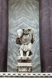 威尼斯  圣马可 上立面  供水人物拱廊大教堂雕塑教会建筑学尖塔雕像给水马赛克艺术图片