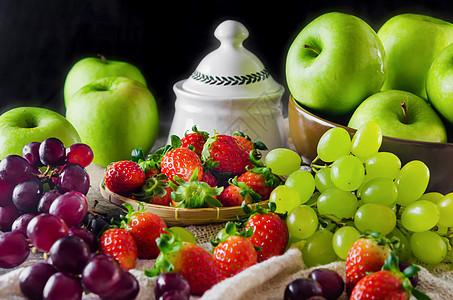 水果的果实生活热带香蕉白色甜点绿色食物红色营养图片