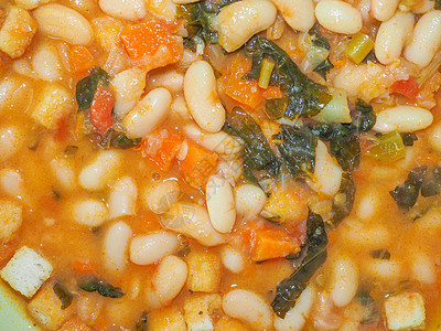 Ribollita 托斯卡纳汤营养豆子洋葱美食食物蔬菜园艺面包素食图片