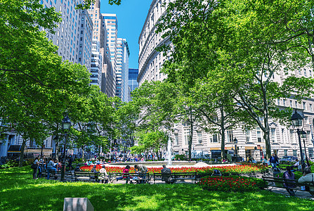 2013年5月14日 纽约市 游客在城市公园放松图片