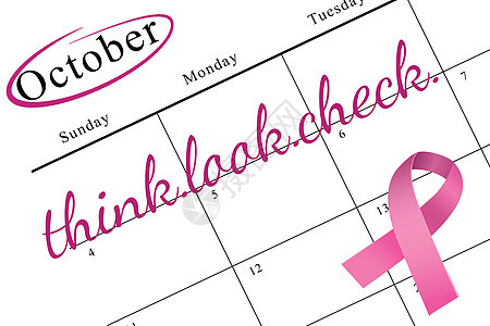 粉红乳腺癌认识丝带粉色日历健康机构女性背景图片