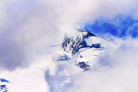 来自华盛顿州艺术家点的 贝克山地下云层高山国家山脉旅行远景风景首脑蓝色天空雪山图片