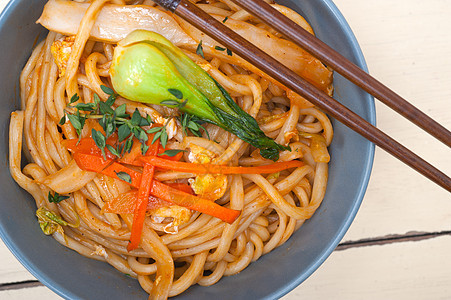 手拉拉面蔬菜饮食洋葱乡村拉面食物用餐盘子小吃文化图片