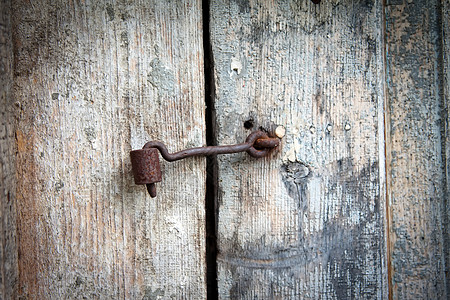 锈钩白色金属安全照片宏观钥匙木头金子棘爪房子图片