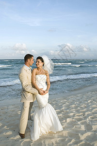 加勒比海海滩婚礼新娘和Groom摄影婚纱mm图片
