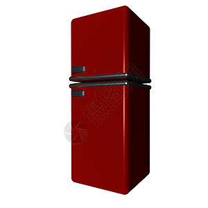 冰箱笔记红色冷却器合金磁铁家庭金属白色厨房家电图片