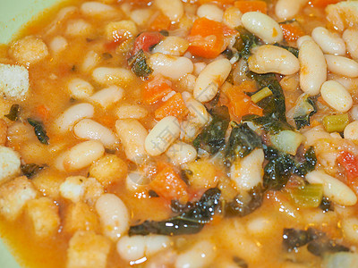 Ribollita 托斯卡纳汤蔬菜洋葱美食豆子营养面包食物素食园艺图片