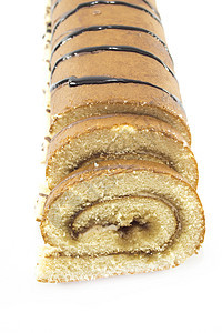 甜甜卷饼蛋糕可可水果香草棕色糕点甜点面包黄色白色海绵图片