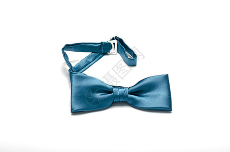 蓝弓领带乐队白色领结仪式衣服庆典蓝色丝带礼物头发图片