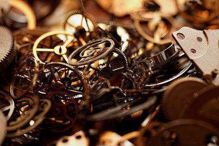 时钟小部分口袋工作技术工具发条职业维修时间螺丝刀金属图片