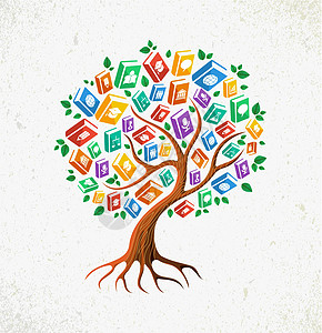 知识与教育概念树木书图片