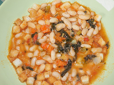 Ribollita 托斯卡纳汤园艺美食面包营养洋葱食物蔬菜素食豆子图片