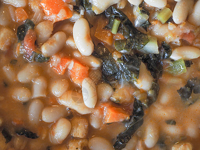 Ribollita 托斯卡纳汤素食食物豆子面包蔬菜洋葱营养美食园艺图片