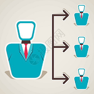领队连结他的团队人群网络合作商业工作领导组织商务数据经济图片