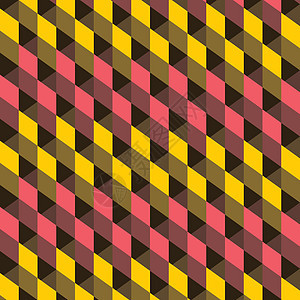 黄色和粉色波浪图案背景 vecto空白墙纸卡片作品创造力插图方形立方体橙子正方形图片