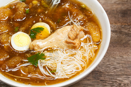 一锅鸡腿汤鱼马 中国菜菜肴食物营养鸡腿花胶烹饪饮食肉汤早餐蔬菜背景